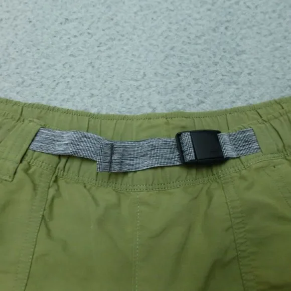 The North Face Shorts Womens Large Green Belted Hiking Outdoor Pockets - Picture 3 of 12